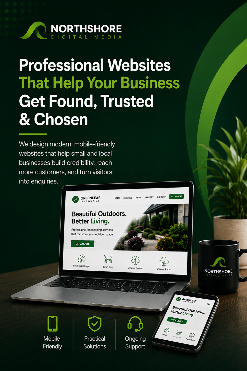 Northshore Digital Media professional website design for local businesses