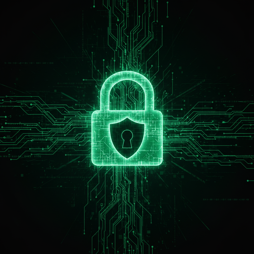 Build trust and credibility – Matrix-style security illustration