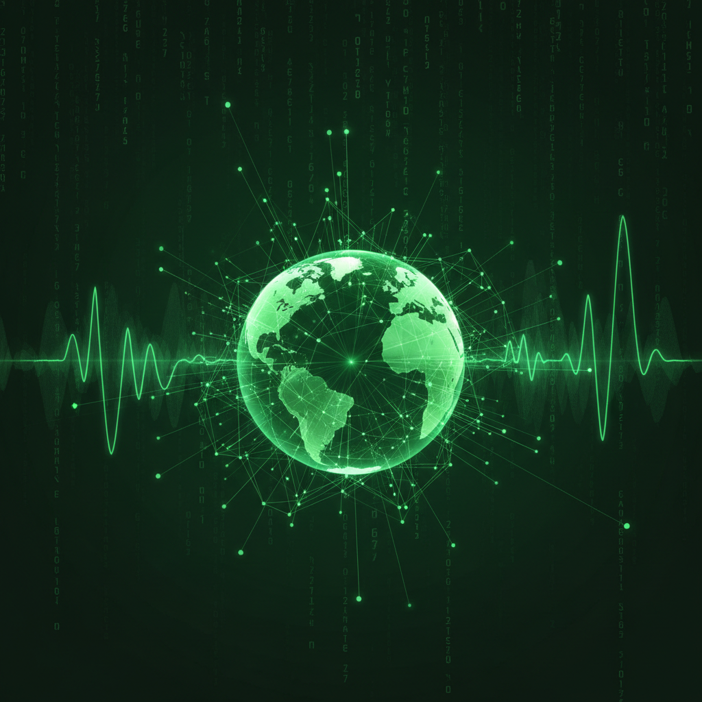 Glowing green network illustration representing reaching more local customers