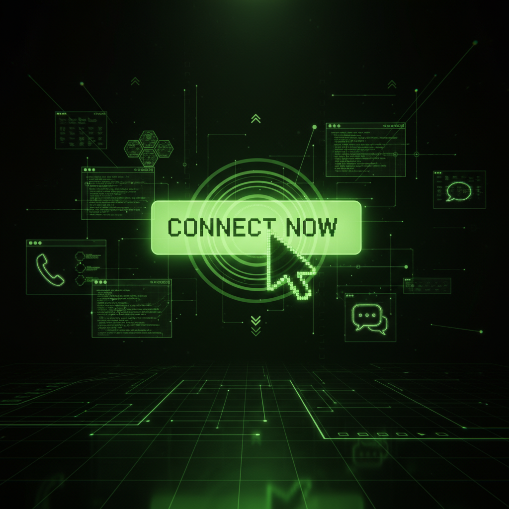 Digital contact and call-to-action illustration for local businesses
